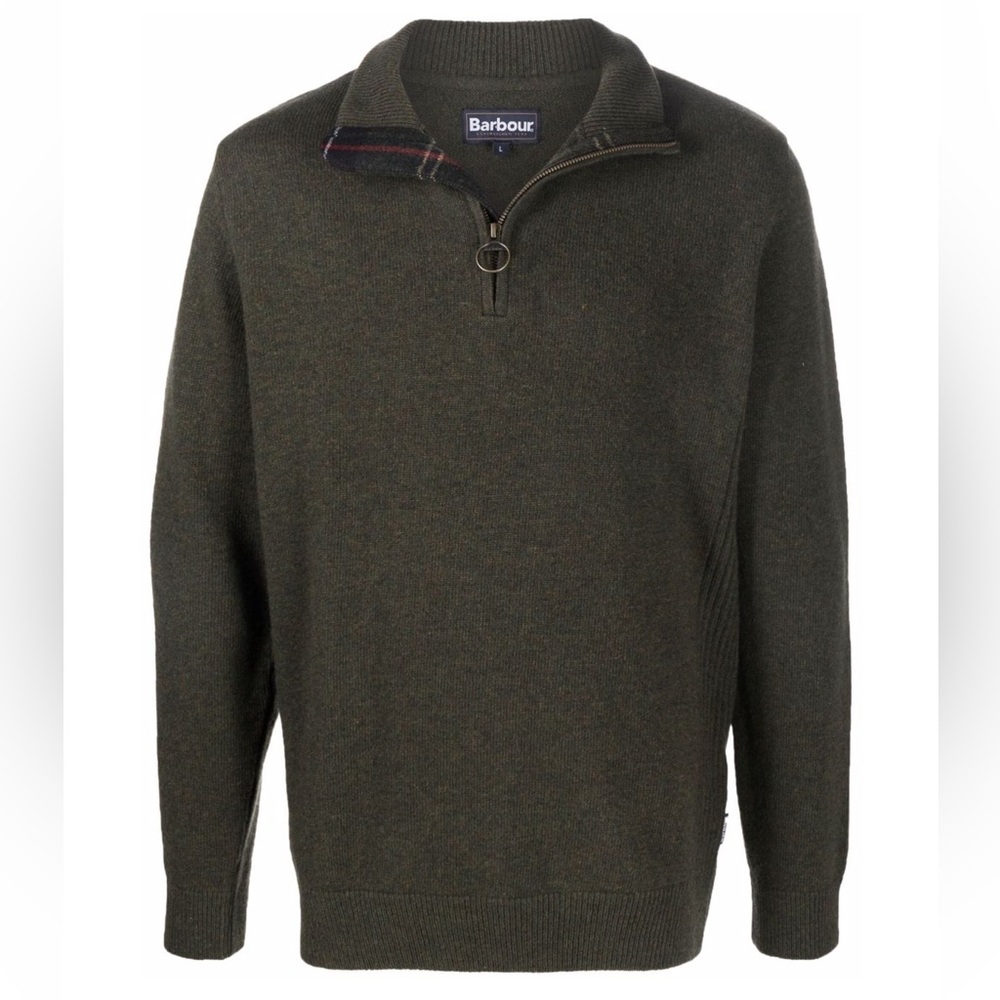 Barbour Cashmere Zip Up Wool 1/4 Zip